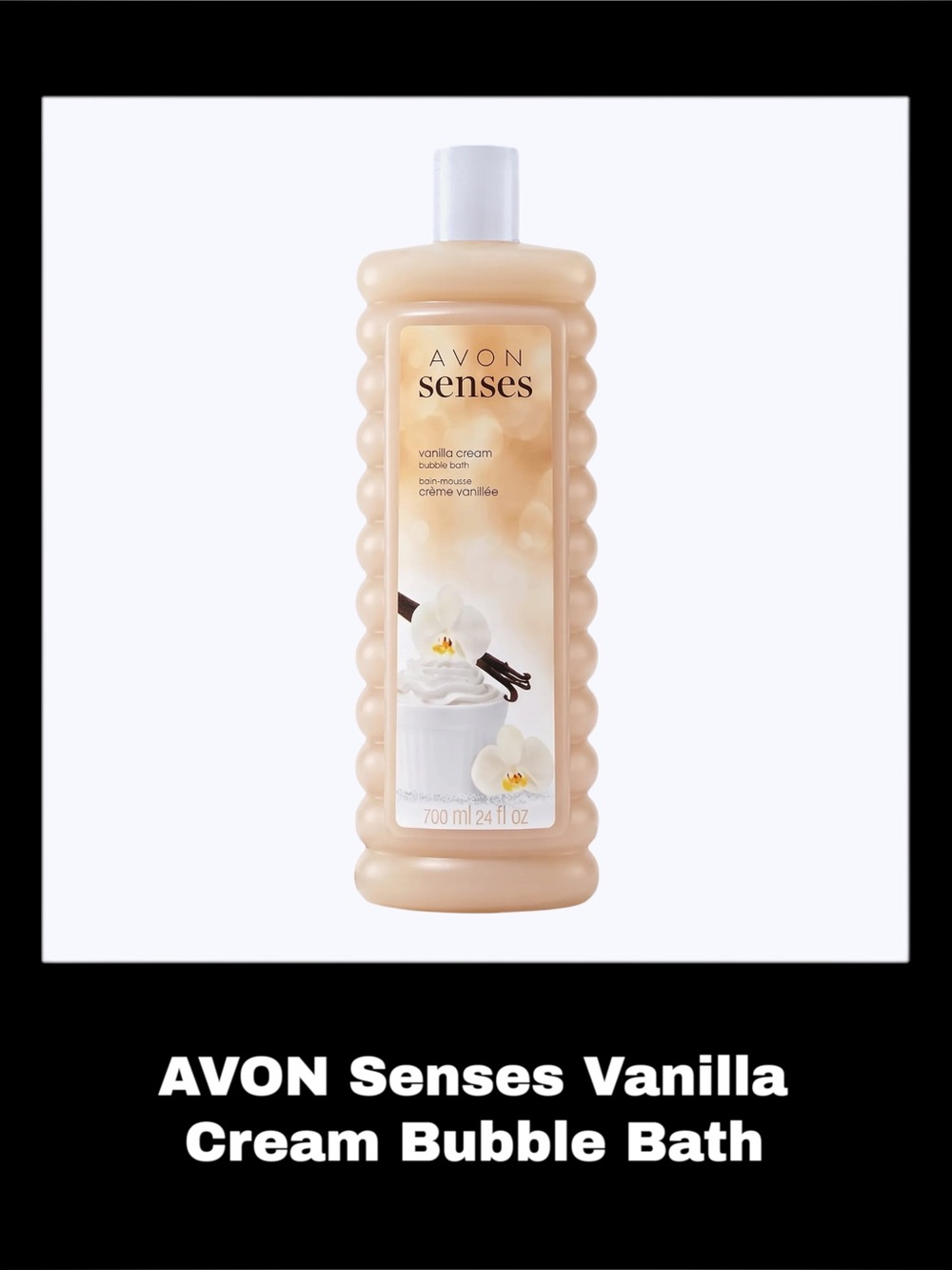 AVON Senses Vanilla Cream 24.0 Fluid Ounces Bubble Bath